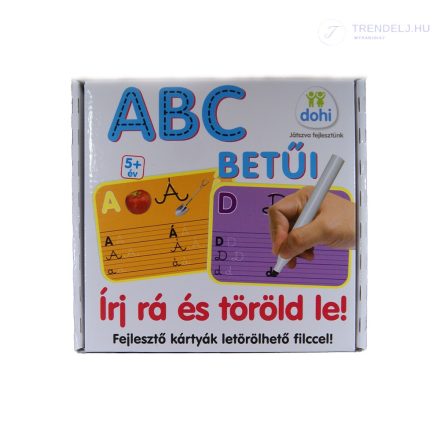 ABC betűi, írj rá és töröld le játék