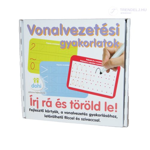 Vonalvezetési gyakorlatok, írj rá és töröld le játék