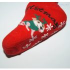 Gyermek karácsonyi zokni- 5 pár, piros és szürke, 0-12