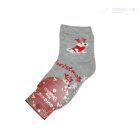 Gyermek karácsonyi zokni- 5 pár, piros és szürke, 12-24