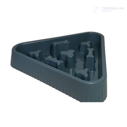 Kutya etetőtál, habzsolásgátlóval - Kék