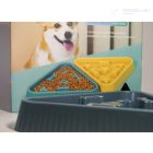 Kutya etetőtál, habzsolásgátlóval - Kék