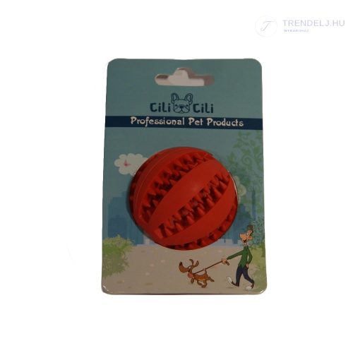 Kutya labda - Fogtisztító labda, Piros