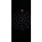 Ezüst/csillogó műanyag pókháló, pókkal 40 cm