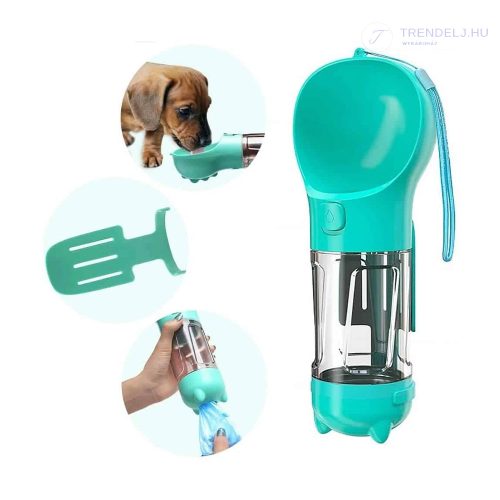 Multifunkciós itató/etető palack kutyáknak - 4in1