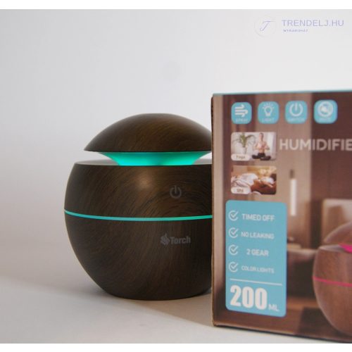   Aroma diffúzor/párásító 200 ml - Sötét barna, gömb alakú