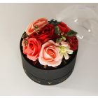 Örökrózsa box, fekete díszdobozban