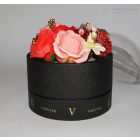 Örökrózsa box, fekete díszdobozban