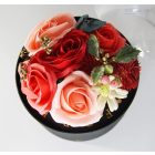 Örökrózsa box, fekete díszdobozban