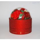 Örökrózsa box, piros díszdobozban