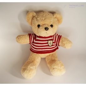 Plüss maci - Piros csíkos pólóval 40 cm