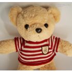 Plüss maci - Piros csíkos pólóval 40 cm