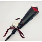 Szappanrózsa szál - Piros, 35 cm