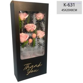   Szappanrózsa díszdobozban LED világítással - Rózsaszín