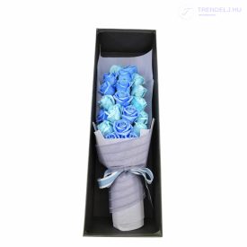 Sötét és világos rózsaszín szappanrózsa csokor