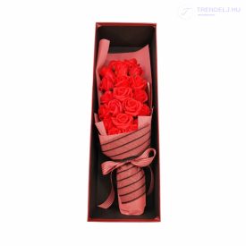 Piros színű szappanrózsa csokor