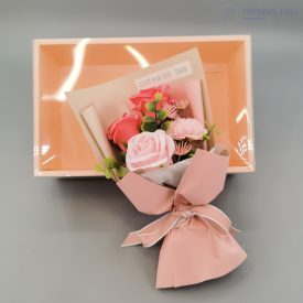 Rózsaszín Szappanrózsa csokor JFYD