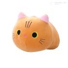 Barnás sárga cica plüss, 35 cm