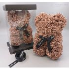 Barna rózsa maci - Szappanrózsával