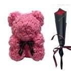 Rózsaszín rózsa maci - Szappanrózsával