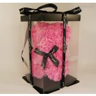 Rózsaszín rózsa maci - Szappanrózsával