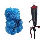 Kék rózsa maci - Szappanrózsával