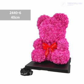 Rózsa maci - Ciklámen - 40cm