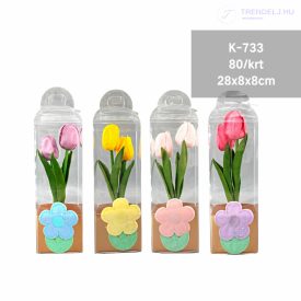 szappantulipán átlátszó díszdobozban