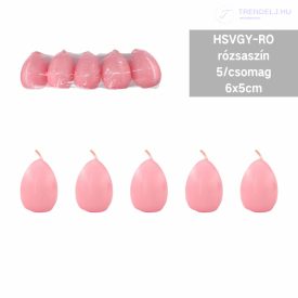 Rózsaszín színű tojás formájú gyertya