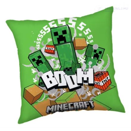Minecraft Creeper Boom párna, díszpárna