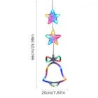 Karácsonyi színes LED-es függő dísz (csengő két csillaggal)