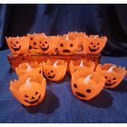 Halloween dekoratív tök LED teamécses