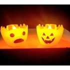 Halloween dekoratív tök LED teamécses