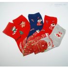 Gyermek karácsonyi zokni- 5 pár, piros, kék, szürke, 12-24