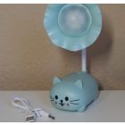 Gyermek LED asztali lámpa állítható - vezeték nélküli - USB töltő kábellel Kék