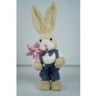 Fehér szalma húsvéti nyuszi 33 cm 