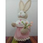 Fehér szalma húsvéti nyuszi 33 cm 