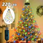 LED Beltéri Karácsonyfa Színes Fények (USB, távirányító)