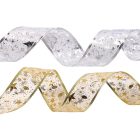 Karácsonyi LED-es szalag 5m (ezüst, arany meleg fehér fénnyel)