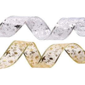   Karácsonyi LED-es szalag 5m (ezüst, arany meleg fehér fénnyel)