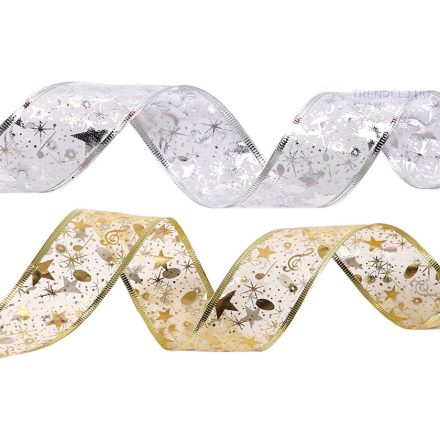 Karácsonyi LED-es szalag 5m (ezüst, arany meleg fehér fénnyel)