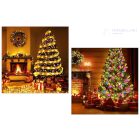 Karácsonyi LED-es szalag 5m (ezüst, színes fénnyel)