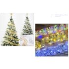 Karácsonyi LED-es szalag 5m (ezüst, színes fénnyel)